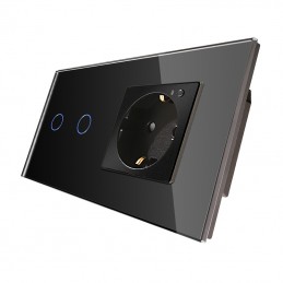 Tuya Touch Smart WiFi-schakelaar met 16A stopcontact en spraakbediening