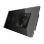 Interruptor táctil Tuya con enchufe de pared WiFi inteligente negro Interruptor táctil Tuya con enchufe de pared WiFi inteligente negro