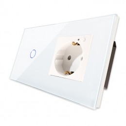 Interruptor WiFi Tuya con enchufe blanco: Elegancia de domótica inteligente
