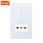 Commutateur WiFi intelligent Tuya Touch avec prise italienne Commutateur WiFi intelligent Tuya Touch avec prise italienne