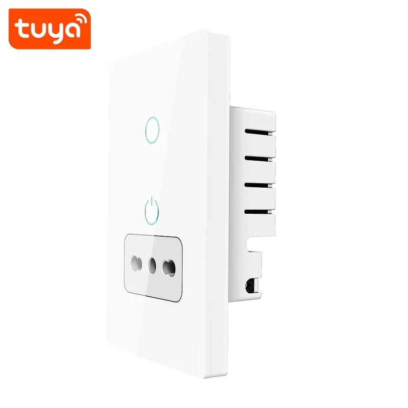 Tuya Smart WiFi interruptor de luz de pared con enchufe italiano