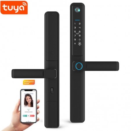 Cerradura Profesional Tuya con Huella Dactilar y Cámara IP66
