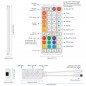 Contrôleur LED intelligent Bluetooth RGB+IC Tuya avec télécommande IR44 Contrôleur LED intelligent Bluetooth RGB+IC Tuya avec télécommande IR44