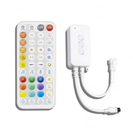 Controlador LED Tuya Smart Bluetooth RGB+IC con control remoto IR44