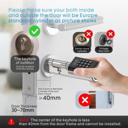 Welock Smart Bluetooth elektronische deurcilinder met toetsenbord