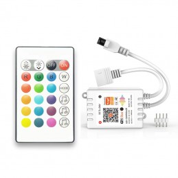 Slimme WiFi LED-stripcontroller met afstandsbediening en stembediening