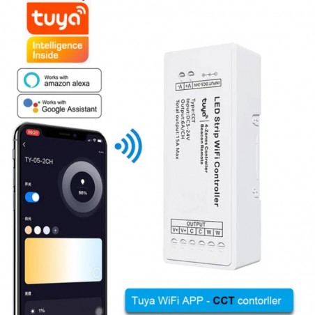 Tuya 4-Zonen-Controller für Smart WiFi-LED-Streifen