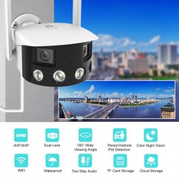 iCSee 4 MP Smart WiFi 2K verrekijker panoramische camera