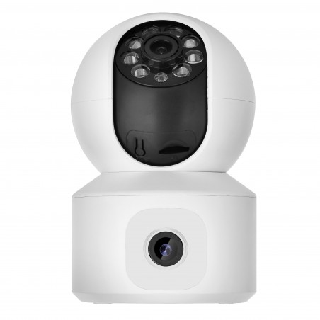 Cámara inteligente WiFi de doble lente iCSee 4MP PTZ