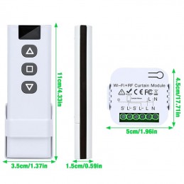 Tuya Smart WiFi en RF433 sluiterschakelaar met afstandsbediening