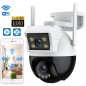 iCSee Telecamera di Sicurezza a Doppia Lente Smart WiFi da 6MP Impermeabile iCSee Telecamera di Sicurezza a Doppia Lente Smart WiFi da 6MP Impermeabile