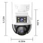 iCSee 6MP waterdichte slimme WiFi-beveiligingscamera met dubbele lens iCSee 6MP waterdichte slimme WiFi-beveiligingscamera met dubbele lens