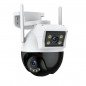 Cámara de seguridad iCSee de doble lente WiFi inteligente resistente al agua de 6MP