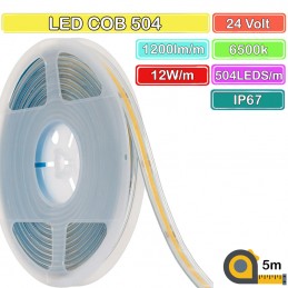 COB 504 LED Strip DC24V Waterproof 5 Meters