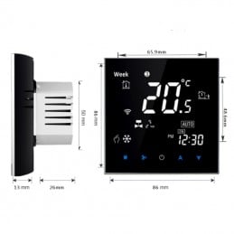 Thermostat WiFi Beca BAC-2000ELW Contrôle du climatiseur à ventilo-convecteur