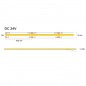 Bande LED COB 528 DC24V étanche 5 mètres