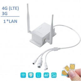 Router med 4G LTE Sim och IP66 LAN-port för extern användning