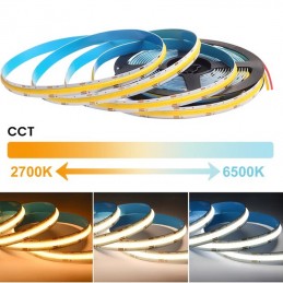 Striscia LED Professionale COB CCT Dimmerabile ad Alta Luminosità