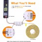 COB CCT LED‑Streifen DC24V mit 640 LEDs pro Meter, 5 Meter COB CCT LED‑Streifen DC24V mit 640 LEDs pro Meter, 5 Meter