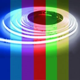 Bande LED Cob RGB+CCT : Lumière colorée et blanche pour chaque environnement