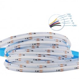 Bande LED Cob RGB+CCT : Lumière colorée et blanche pour chaque environnement