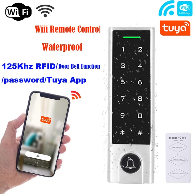 Tuya Controllo Accessi Smart WiFi con Tastiera Touch e Lettore Carte per Esterni