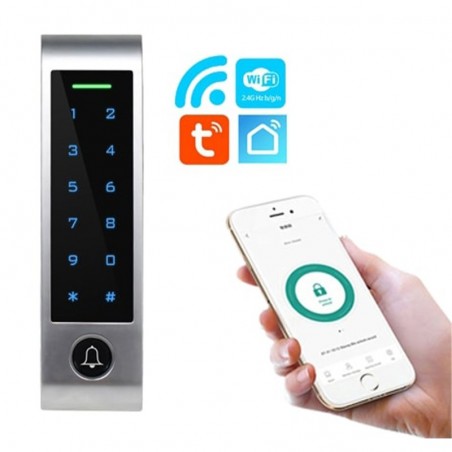 Tuya Sistema di Controllo Accessi Smart Wifi IP66 con Tastiera Touch e Lettore Carte