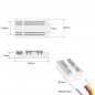 Bande LED COB CCT 3 broches vers connecteur d'alimentation 10 mm