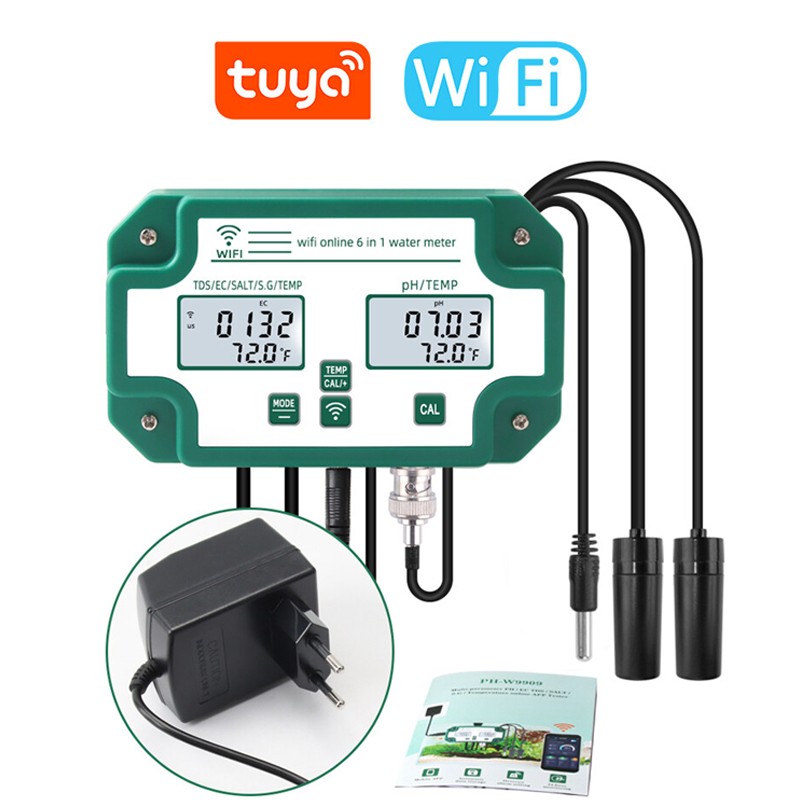 Tuya 6in1 slimme wifi-waterkwaliteitstester Tuya 6in1 slimme wifi-waterkwaliteitstester