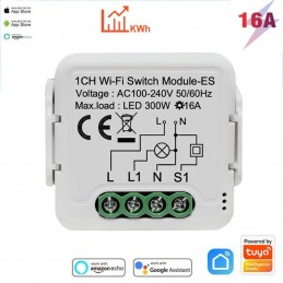 Module de commutation Tuya avec mesure d'énergie 16A