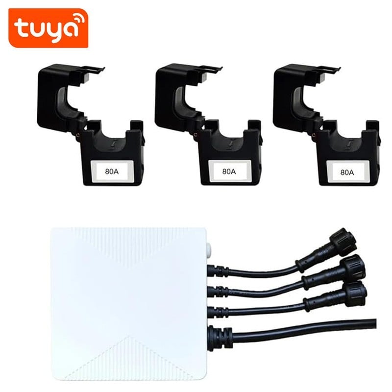 Tuya Smart WiFi driefasige bidirectionele energiemeter met stroomtangen Tuya Smart WiFi driefasige bidirectionele energiemeter met stroomtangen