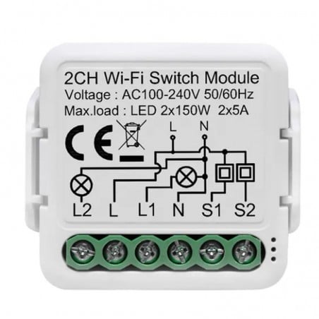 Commutateur Wi-Fi intelligent universel Tuya pour lumières
