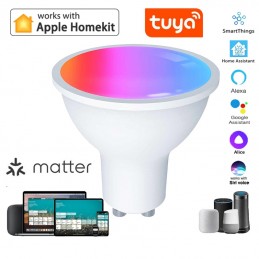 Tuya GU10 Smart LED-Glühbirne – kompatibel mit Matter und App
