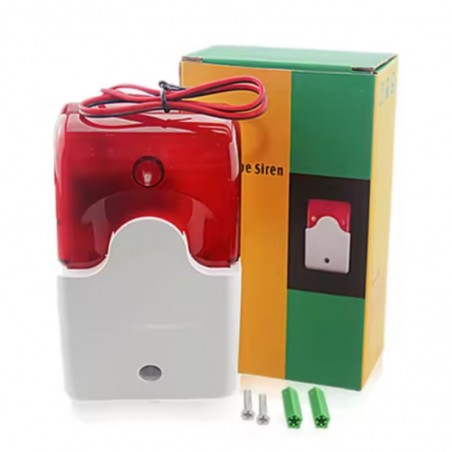 Tuya 12V Wired Siren with Sound and Flashing Alarm