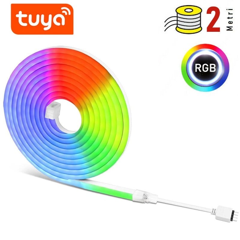 Tira LED Neón RGB Profesional Tuya 12V Impermeable