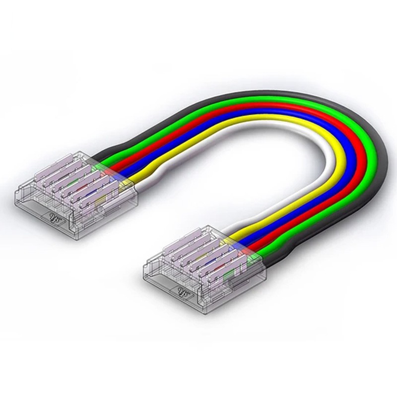 6 Pin Connector for COB & SMD RGB+CCT LEDs - Quick Connection