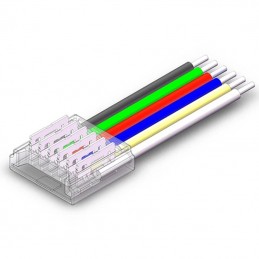 6-poliger COB- und SMD-RGB+CCT-LED-Anschluss für 12-mm-Steckdosenleiste