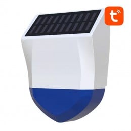Achetez une sirène extérieure intelligente Zigbee Tuya avec panneau solaire 100 dB