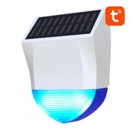 Achetez une sirène extérieure intelligente Zigbee Tuya avec panneau solaire 100 dB