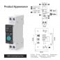 Tuya Smart Switch WiFi su Guida DIN con Contatore di Energia Tuya Smart Switch WiFi su Guida DIN con Contatore di Energia