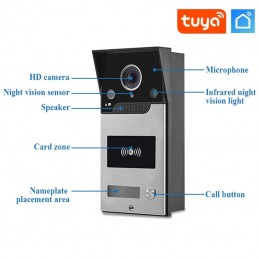 Interphone vidéo intelligent Tuya avec caméra 2MP | Télécommande et Alexa