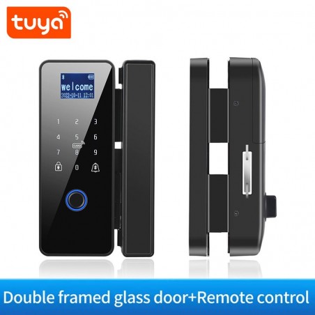 Cerradura inteligente Tuya para puertas corredizas de vidrio y madera