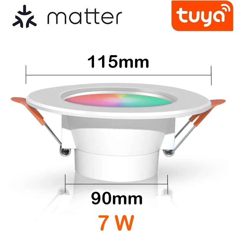 Foco LED empotrable Tuya Smart Matter WiFi RGB+CW+CT Foco LED empotrable Tuya Smart Matter WiFi RGB+CW+CT