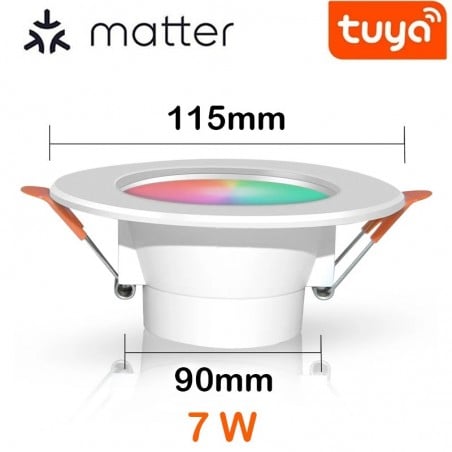 Tuya Faretto a LED da Incasso Smart Matter WiFi RGB+CW+CT