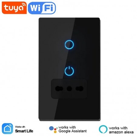 Tuya Interruttore Touch WiFi - 1 o 2 Pulsanti con Presa Italiana