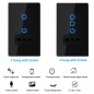 Tuya Black Smart WiFi Touch Switch with Italian Socket