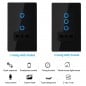 Tuya Interruptor táctil WiFi inteligente negro con enchufe italiano Tuya Interruptor táctil WiFi inteligente negro con enchufe italiano