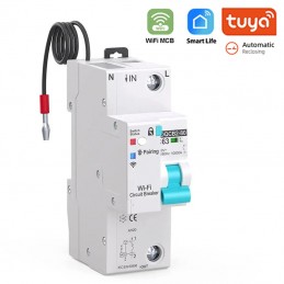 Tuya 63A Smart WIFI MCB effektbrytare med energimätare