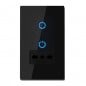 Tuya Interruttore Touch Nero Smart WiFi con Presa Italiana