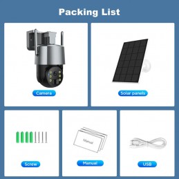 Caméra PTZ solaire extérieure - Contrôle via l'application Tuya Smart